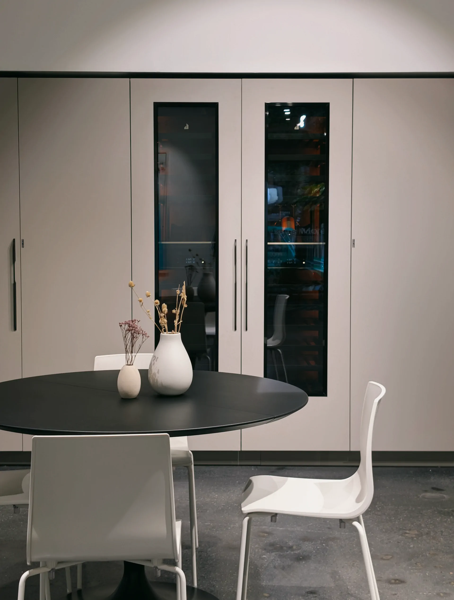 JennAir refrigeration and wine storage shown inside KI Atelier kitchen display